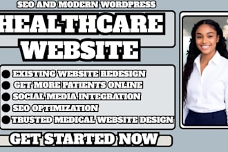 healthcare website, medical spa website, clinic site, doctor site, hospital web