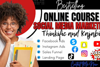 do online course sales funnel with social media marketing, fb, ig ads management