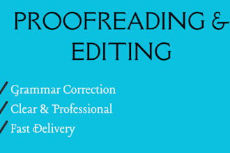 proofread and edit your essay, article, or document for grammar and clarity