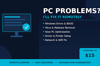 remotely fix your windows PC and laptop problems