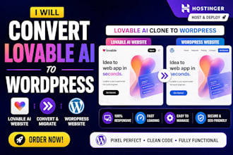 convert lovable ai website to wordpress or clone to wordpress