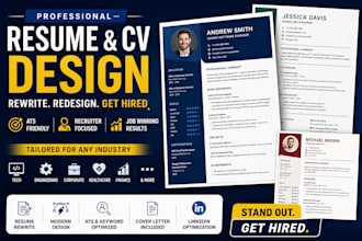 resume redesign rewrite resume cv design for specific industries resume template