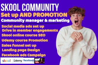 skool community setup, skool online course, skool promotion, skool automation