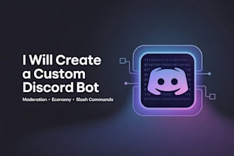 create a custom discord bot with moderation economy and slash commands