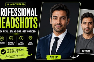 create premium ai headshots for linkedin, resume and business