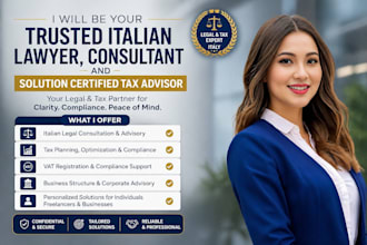 be your trusted italian lawyer, consultant and  solution certified tax advisor