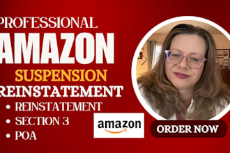 reinstate suspended amazon account, amazon poa appeal, fix section 3 suspension