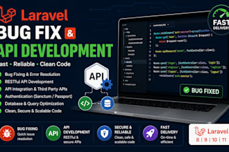 develop rest API in laravel and fix API issues