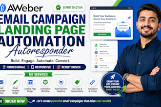 create aweber email campaign template landing page automation autoresponder