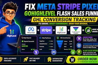 fix meta stripe pixel gohighlevel flash sales funnel ghl conversion tracking