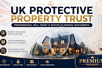 draft UK will, protective property trust and estate planning documents