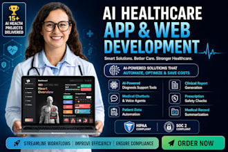 builder ai clinic, medical, healthcare, hipaa, pharma, web app software saas mvp