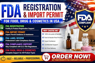 fda registration import permit for food, drug cosmetics in USA, fda label review