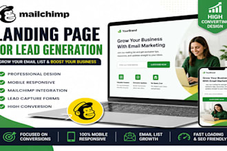 build a mailchimp landing page for lead generation