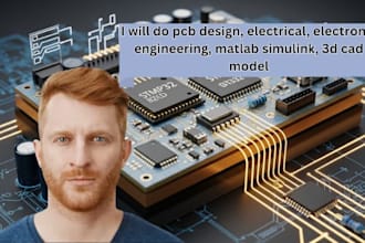 do pcb design, electrical, electronic engineering, matlab simulink, 3d cad model