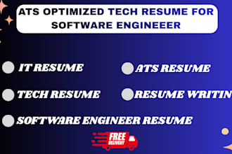 write ats optimized tech resume for software engineer, developer that gets