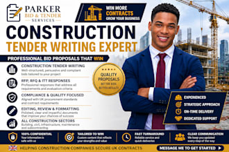 write UK construction tender bid proposals and rfp response