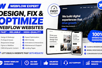 fix webflow issues webflow bug fix redesign webflow website and optimize webflow