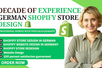 design or redesign german shopify store or shopify website with sales quarantee