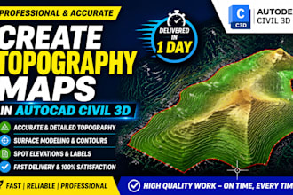 create topography maps on autocad civil 3d in a day