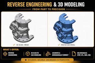 reverse engineer stl to cad, 3d scan to step conversion