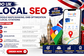 do UK local SEO, google maps ranking, gmb optimization and local citations