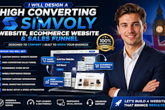 design a high converting simvoly website, ecommerce website and sales funnel