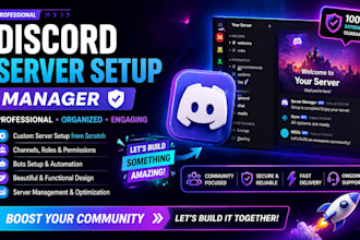setup professional discord server and gamming  community