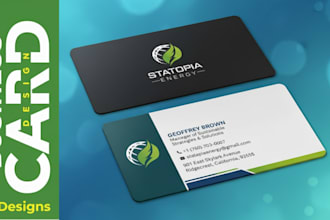 design modern and professional business card for your brand