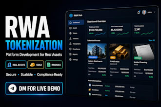 create rwa tokenization smart contract, real estate gold and asset dapp, defi