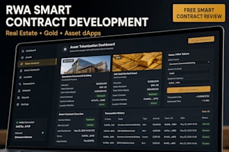 create rwa tokenization smart contract, web3 dapp, web3 games, p2e games, defi