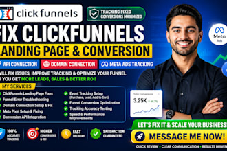 fix clickfunnels landing page conversion api domain connection meta ads tracking