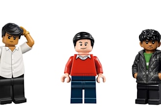 do custom 3d lego  minifigure, truck, excavator with partlist and instructions