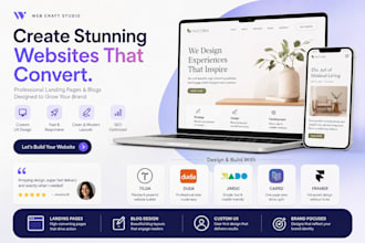 create tilda duda jimdo carrd framer website landing page blog design cuxtom ux