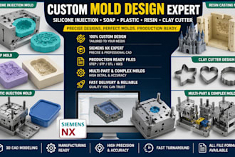 design custom silicone injection soap plastic resin molds siemens nx clay cutter
