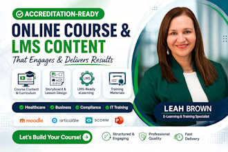 create accreditation educational course content, storyboard, training  materials