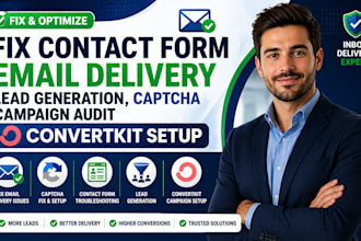 fix contact form email delevery lead generation captcha campaignaudit convertkit