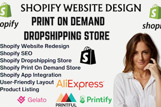shopify dropshipping print on demand shopify website printify printful gelato