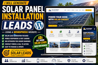 generate solar panel installation leads using wordpress website