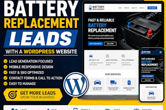 generate battery replacement leads with a wordpress website
