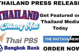 write and publish a thailand press release on top media outlets
