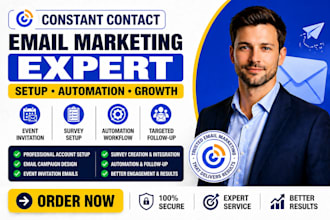setup constant contact email marketing event invitation survey automation