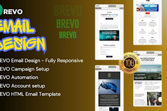 do brevo email template design and campaign running