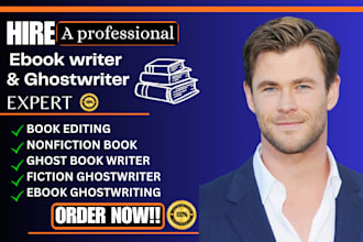 be your ebook writer, KDP book writer, book editor, romance, fiction ghostwriter
