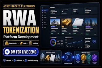 create rwa tokenization platform for real estate gold, asset trading bond tokens
