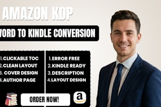 convert word document to kindle ebook with clickable toc