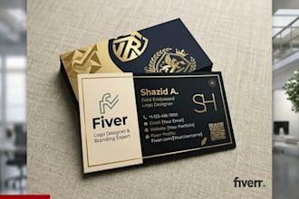 design professional minimalist business card and branding identity