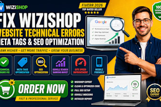 fix wizishop website technicai errors meta tags seo optimization google search