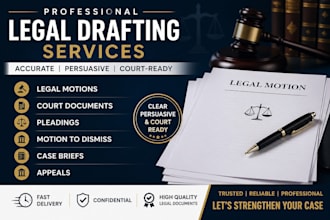 draft legal motion pleading court documents motion to dismiss case brief, appeal