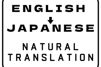 natural english to japanese translation by native japanese